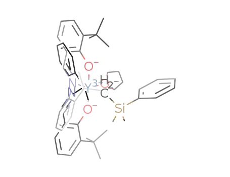 [((CH<sub>3</sub>)3CC<sub>6</sub>H<sub>3</sub>(O)CHNC<sub>6</sub>H<sub>4</sub>CH(CH<sub>3</sub>)2)2Y(CH<sub>2</sub>Si(CH<sub>3</sub>)2C<sub>6</sub>H<sub>5</sub>)(C<sub>4</sub>H<sub>8</sub>O)]
