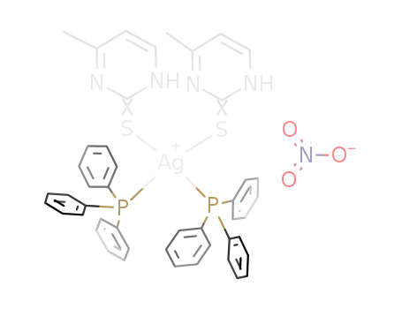 [Ag(triphenylphosphine)2(4-methylpyrimidine-2-thione)2]NO<sub>3</sub>