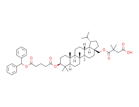 Molecular Structure of 1252258-55-1 (3-O-(5'-benzhydryloxyglutaryl)-28-O-(2'',2''-dimethylsuccinyl)dihydrobetulin)