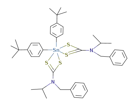 di-p-tert-butylphenyltin(IV)-bis-N,N-isopropyl-benzyldithiocarbamate