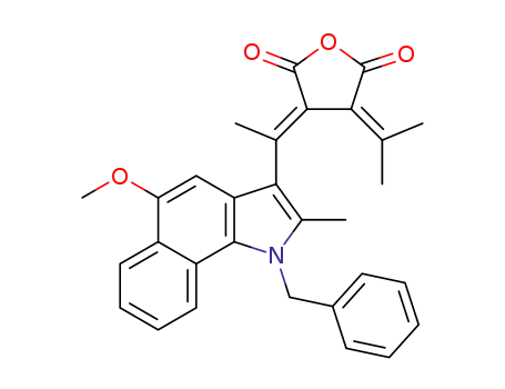 (E)-4-[1-(1-benzyl-5-methoxy-2-methyl-1H-benzo[g]indol-3-yl)ethylidene]-3-isopropylidenedihydrofuran-2,5-dione