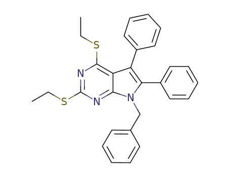 7-benzyl-2,4-bis(ethylthio)-5,6-diphenyl-7H-pyrrolo[2,3-d]pyrimidine