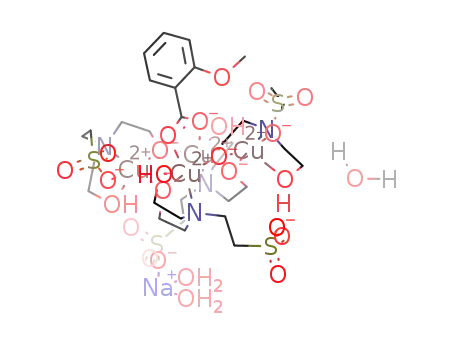 [Cu<sub>4</sub>(N,N-bis(2-hydroxyethyl)-2-aminoethanesulfonic acid(-2H))4(2-MeOC<sub>6</sub>H<sub>4</sub>COO)(Na(H<sub>2</sub>O)2)](n)*nH<sub>2</sub>O