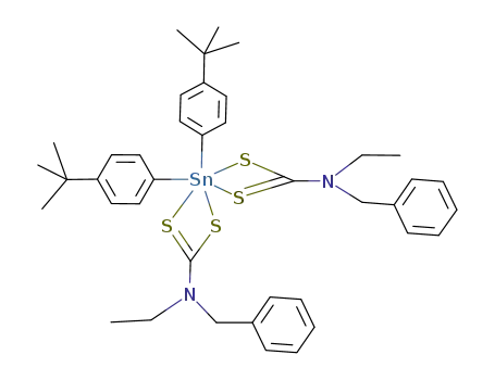 di-p-tert-butylphenyltin(IV)-bis-N,N-ethyl-benzyldithiocarbamate