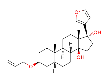 Molecular Structure of 158067-99-3 (3β-(prop-2-enoxy)-17β-(3-furyl)-5β-androstane-14β,17α-diol)