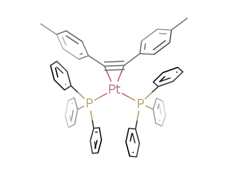 Molecular Structure of 34676-25-0 ([Pt(η-di-p-tolylethyne)(PPh3)2])