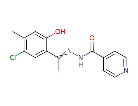 Molecular Structure of 1355198-80-9 (2-hydroxy-5-chloro-4-methylacetophenone isonicotinoylhydrazone)