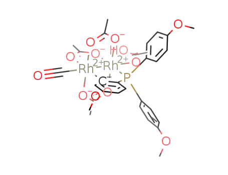 [Rh2(μ-OAc)3(μ-(C6H3-4-OMe)P(C6H4-4-OMe)2)(HOAc)(CO)]