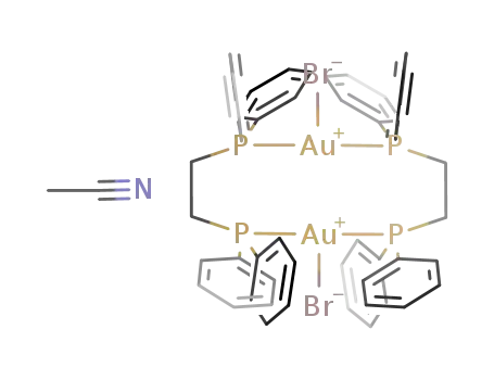 Au2(μ-1,2-bis(diphenylphosphino)ethane)2Br2*acetonitrile