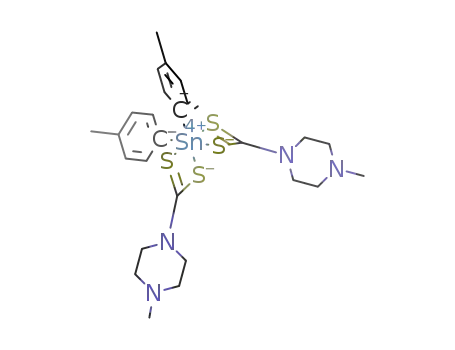 bis-N-methylpiperazine dithiocarbamato-di-p-tolyltin(IV)