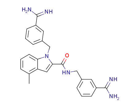 1-(3-carbamimidoyl-benzyl)-4-methyl-1<i>H</i>-indole-2-carboxylic acid 3-carbamimidoyl-benzylamide