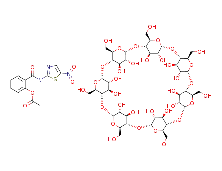 Molecular Structure of 1491140-58-9 (C<sub>42</sub>H<sub>70</sub>O<sub>35</sub>*C<sub>12</sub>H<sub>9</sub>N<sub>3</sub>O<sub>5</sub>S)