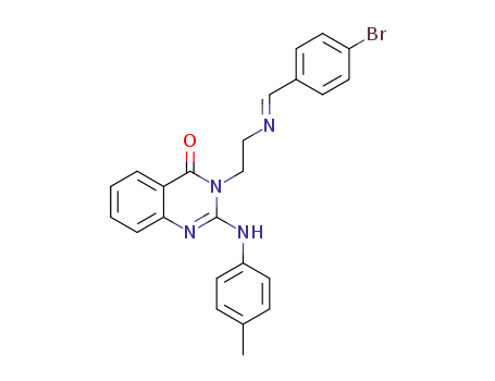 (E)-3-(2-((4-bromobenzylidene)amino)ethyl)-2-(4-methylanilino)quinazolin-4(3H)-one