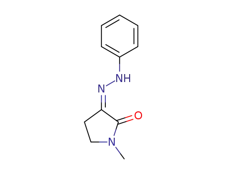 Molecular Structure of 1620234-42-5 ((3Z)-1-methyl-3-(2-phenylhydrazinylidene)pyrrolidin-2-one)