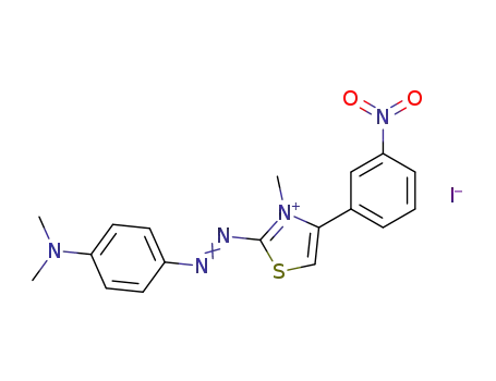 2-(4-dimethylamino-phenylazo)-3-methyl-4-(3-nitro-phenyl)-thiazolium; iodide