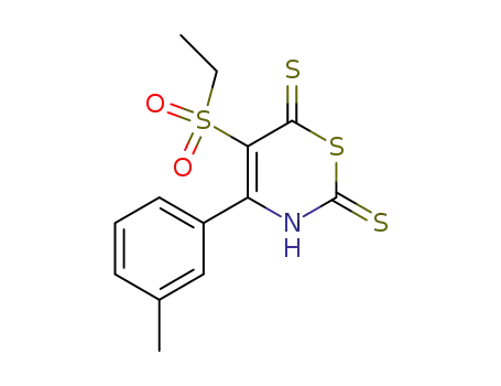 5-ethanesulfonyl-4-<i>m</i>-tolyl-3<i>H</i>-[1,3]thiazine-2,6-dithione