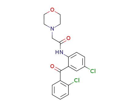 Molecular Structure of 56160-87-3 (<i>N</i>-[4-chloro-2-(2-chloro-benzoyl)-phenyl]-2-morpholin-4-yl-acetamide)