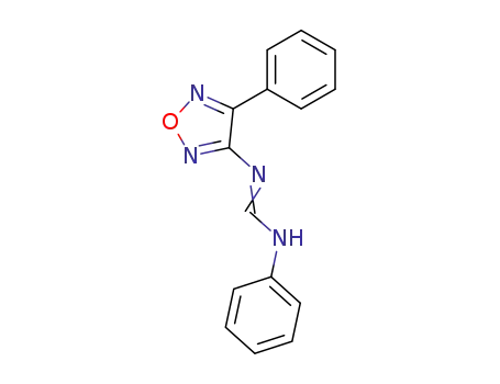 Molecular Structure of 63558-62-3 (Methanimidamide, N-phenyl-N'-(4-phenyl-1,2,5-oxadiazol-3-yl)-, (E)-)
