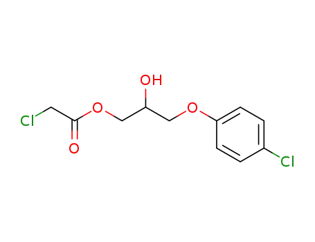 Molecular Structure of 23958-75-0 (Chloro-acetic acid 3-(4-chloro-phenoxy)-2-hydroxy-propyl ester)