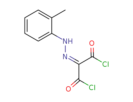 Molecular Structure of 90800-09-2 (Propanedioyl dichloride, [(2-methylphenyl)hydrazono]-)