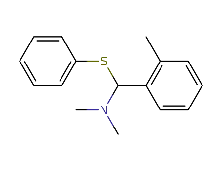 Molecular Structure of 62142-37-4 (Benzenemethanamine, N,N,2-trimethyl-a-(phenylthio)-)