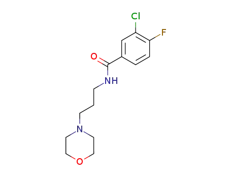 Molecular Structure of 896-03-7 (3-chloro-4-fluoro-<i>N</i>-(3-morpholin-4-yl-propyl)-benzamide)