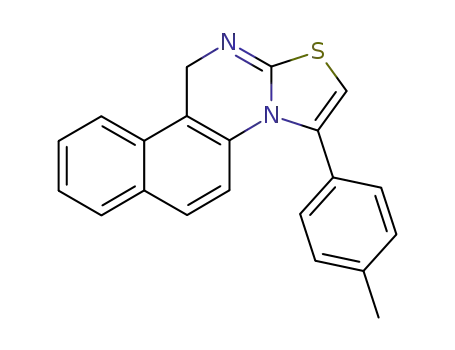Molecular Structure of 65679-09-6 (3-<i>p</i>-tolyl-11<i>H</i>-benzo[<i>f</i>]thiazolo[3,2-<i>a</i>]quinazoline)