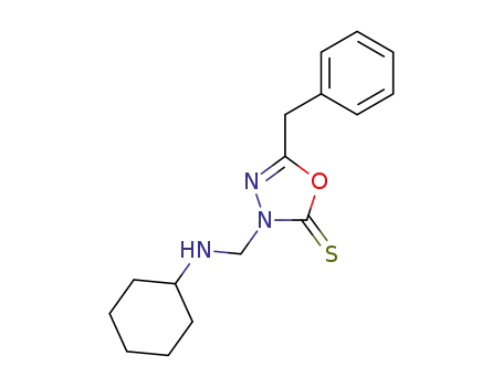 5-benzyl-3-(cyclohexylamino-methyl)-3<i>H</i>-[1,3,4]oxadiazole-2-thione