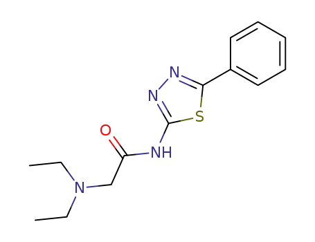Molecular Structure of 111750-54-0 (Acetamide, 2-(diethylamino)-N-(5-phenyl-1,3,4-thiadiazol-2-yl)-)