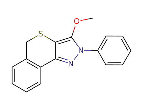 Molecular Structure of 59961-22-7 (3-methoxy-2-phenyl-2,5-dihydro-isothiochromeno[4,3-<i>c</i>]pyrazole)