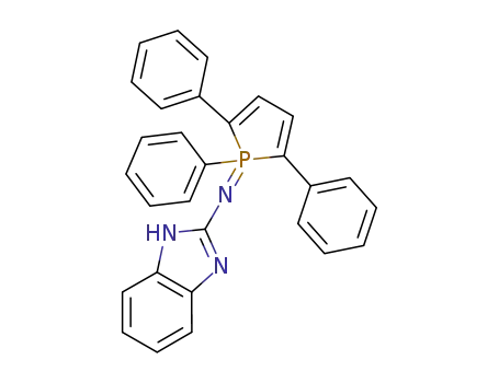 Molecular Structure of 54948-79-7 ((1<i>H</i>-benzoimidazol-2-yl)-(1,2,5-triphenyl-1<i>H</i>-1λ<sup>5</sup>-phosphol-1-ylidene)-amine)