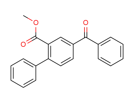 Molecular Structure of 63563-81-5 ([1,1'-Biphenyl]-2-carboxylic acid, 4-benzoyl-, methyl ester)