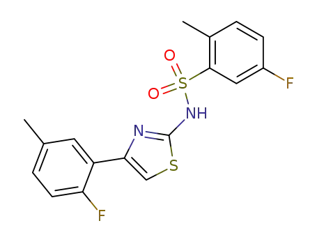 5-fluoro-<i>N</i>-[4-(2-fluoro-5-methyl-phenyl)-thiazol-2-yl]-2-methyl-benzenesulfonamide