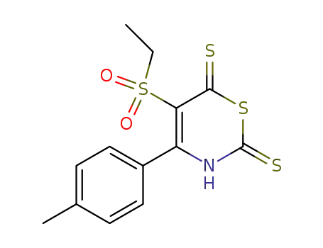 5-ethanesulfonyl-4-<i>p</i>-tolyl-3<i>H</i>-[1,3]thiazine-2,6-dithione
