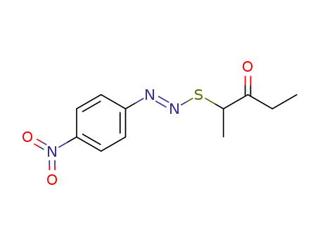 2-(4-nitro-phenylazomercapto)-pentan-3-one