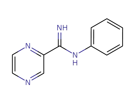 Molecular Structure of 91091-12-2 (<i>N</i>-phenyl-pyrazine-2-carboximidic acid amide)