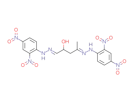 4-(2,4-dinitro-phenylhydrazono)-2-hydroxy-valeraldehyde-(2,4-dinitro-phenylhydrazone)