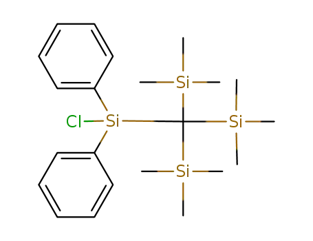 Molecular Structure of 72190-75-1 (Silane, [(chlorodiphenylsilyl)methylidyne]tris[trimethyl-)