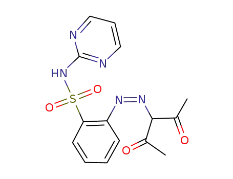 Molecular Structure of 75304-35-7 (Benzenesulfonamide, 2-[(1-acetyl-2-oxopropyl)azo]-N-2-pyrimidinyl-)
