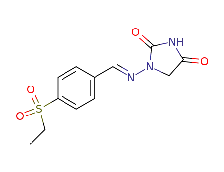 Molecular Structure of 101655-00-9 (1-(4-ethanesulfonyl-benzylidenamino)-imidazolidine-2,4-dione)