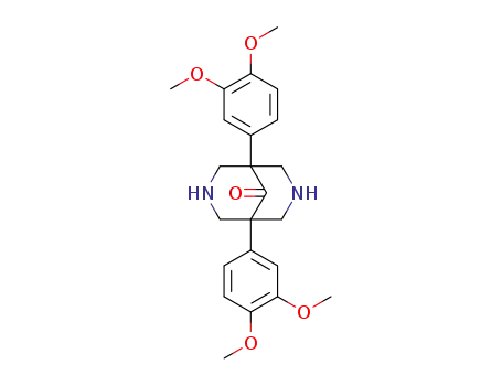 1,5-bis-(3,4-dimethoxy-phenyl)-3,7-diaza-bicyclo[3.3.1]nonan-9-one