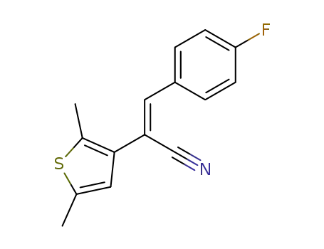 Molecular Structure of 394-16-1 (2-(2,5-dimethyl-[3]thienyl)-3<i>c</i>-(4-fluoro-phenyl)-acrylonitrile)