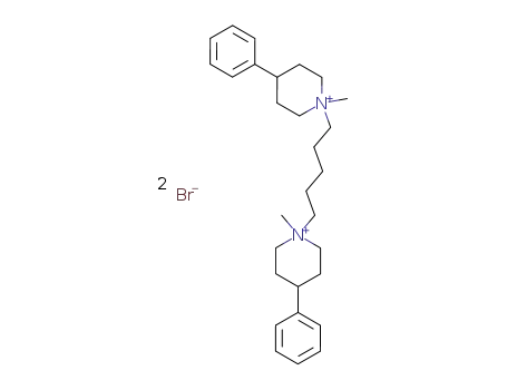 Molecular Structure of 121812-58-6 (1,1'-dimethyl-4,4'-diphenyl-1,1'-pentanediyl-bis-piperidinium; dibromide)