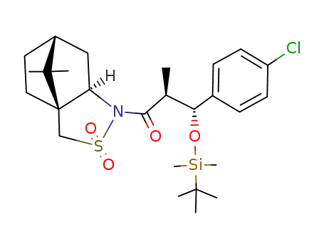 (2S,3R)-3-(tert-Butyl-dimethyl-silanyloxy)-3-(4-chloro-phenyl)-1-((1S,5R,7R)-10,10-dimethyl-3,3-dioxo-3λ<sup>6</sup>-thia-4-aza-tricyclo[5.2.1.0<sup>1,5</sup>]dec-4-yl)-2-methyl-propan-1-one