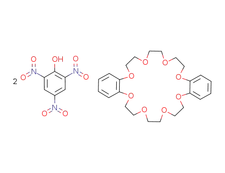 Molecular Structure of 102101-76-8 (2,5,8,11,18,21,24,27-Octaoxa-tricyclo[26.4.0.0<sup>12,17</sup>]dotriaconta-1<sup>(32)</sup>,12<sup>(17)</sup>,13,15,28,30-hexaene; compound with picric acid)