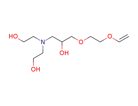 Molecular Structure of 122278-65-3 (N-<2-hydroxy-2-(2-vinyloxyethoxymethyl)ethyl>-bis(2-hydroxyethyl)amine)