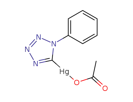 1-phenyl-1<i>H</i>-tetrazol-5-ylmercury <sup>(1+)</sup>; acetate