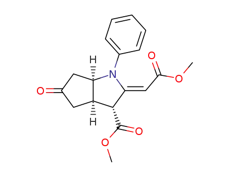 Methyl (3α,3aα,6aα)-Perhydro-2-methoxycarbonylmethylen-5-oxo-1-phenylcyclopenta<b>pyrrole-3-carboxylate