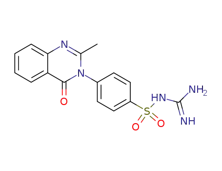 Molecular Structure of 101285-68-1 ([4-(2-methyl-4-oxo-4<i>H</i>-quinazolin-3-yl)-benzenesulfonyl]-guanidine)