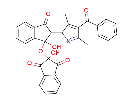 Molecular Structure of 103327-16-8 (2-[2-(4-benzoyl-3,5-dimethyl-pyrrol-2-ylidene)-1-hydroxy-3-oxo-indan-1-yloxy]-2-hydroxy-indane-1,3-dione)